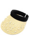 Woven Pearl Visor Hat