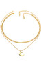 Moon Pendant Chain Necklace Set