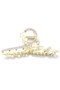 Cz Floral Ribbon Hair Clip