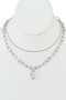 Hammered Coin Layered Neckace
