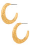 Textured Vintage Open Hoop Earrings - #B8E8016