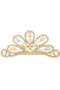 Ab Diamond Floral Tiara Comb