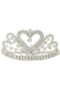 Diamond Heart Tiara Hair Comb