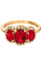 Linked Gemstones Dainty Ring