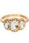 Linked Gemstones Dainty Ring