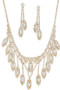 Marquise Cz Bridal Necklace Earring Set