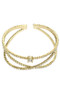 Rhinestone Crossover Cuff Bracelet