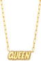 Queen Pendant Gold Dipped Necklace