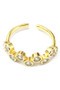 Crystal Bubbles Dainty Ring
