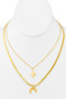 Moon And Star Pendants Layered Necklace