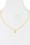 Gold Oval Cross Pendant Necklace
