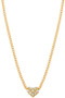 Rhinestone Heart Pendant Necklace - #MN4033