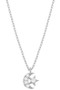 Diamond Crescent Moon Pendant Necklace