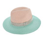 Rhinestone Belt Two Tone Fedora Hat