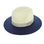Rhinestone Belt Two Tone Fedora Hat