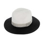 Rhinestone Belt Two Tone Fedora Hat