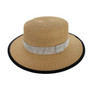 Rhinestone Belt Woven Fedora Hat