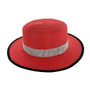 Rhinestone Belt Woven Fedora Hat