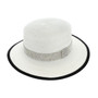 Rhinestone Belt Woven Fedora Hat