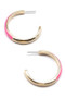 Colored Enamel Hoop Earrings