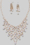 Bridal Cz Necklace Earrings Set