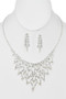 Bridal Cz Necklace Earrings Set