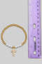 Cross Charm Beaded Bracelet
