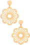 Matte Flower Post Drop Earrings