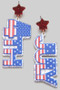 Resin 4Th Of July Earrings