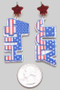 Resin 4Th Of July Earrings