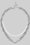 Layered Pearl Pendant Necklace - #KN20089