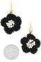 Crochet Flower Drop Earrings - #OER3491