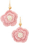 Crochet Flower Drop Earrings - #OER3491