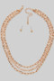 Oval Layered Chain Necklace Set