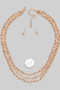 Oval Layered Chain Necklace Set