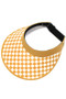 Checkered Print Sun Visor Hat