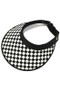 Checkered Print Sun Visor Hat