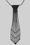 Rhinestone Necklace Tie