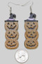 Linked Glitter Pumpkin Earrings