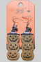 Linked Glitter Pumpkin Earrings