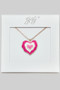 Enamel Heart Pendant Necklace - #KN20411