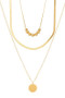 Disc Pendant Layered Necklace - #MIN-22014-0