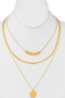 Disc Pendant Layered Necklace - #MIN-22014-0