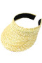 Woven Straw Visor Hat.