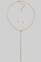 Link Chain Dainty Lariat Necklace