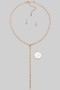 Link Chain Dainty Lariat Necklace
