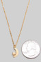 Crescent Moon And Star Pendant Necklace - #GN8187-0