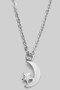 Crescent Moon And Star Pendant Necklace - #GN8187-0
