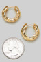 14 Karat Gold Plated Twist Hoop Earrings