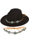 Western Conch Faux Leather Hat Band - #SH1012-0